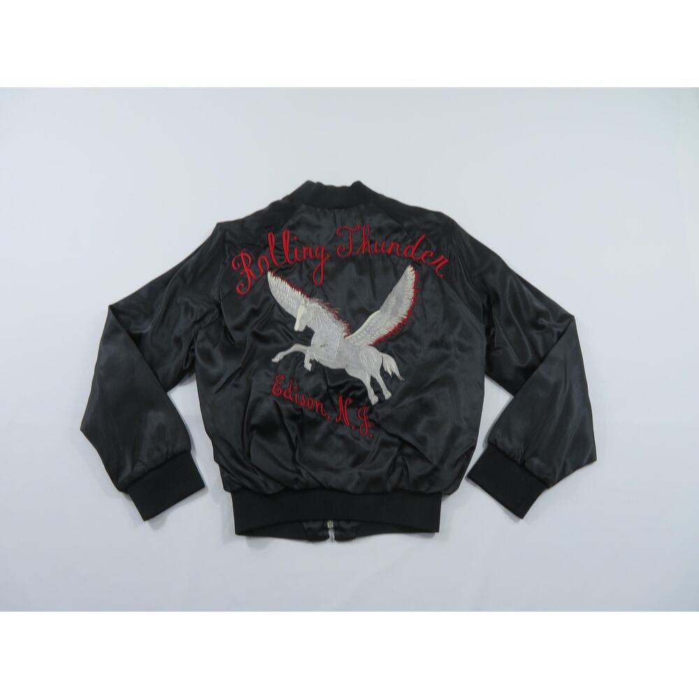 Rolling Thunder Horse Black Jacket Made in usa Sz 14-16 XS 70s/80s